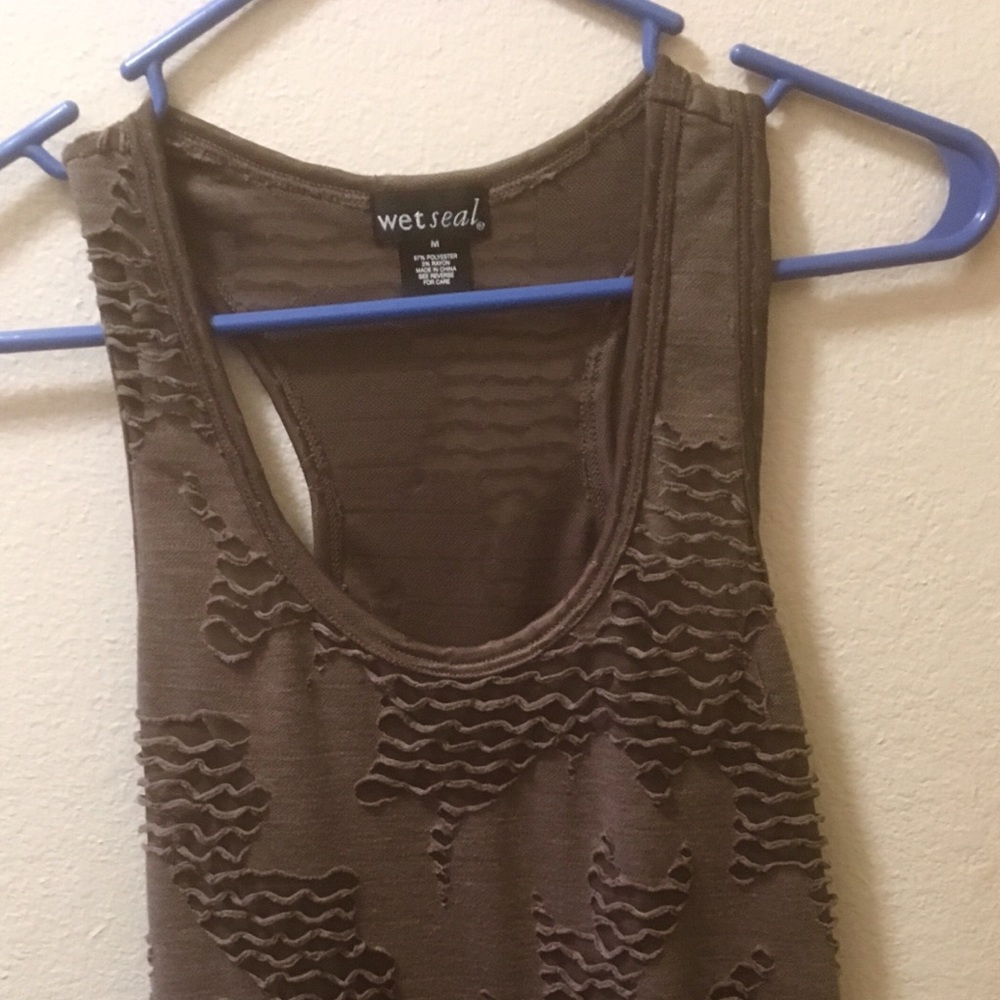 Wet Seal Rugged Racerback Tank Top